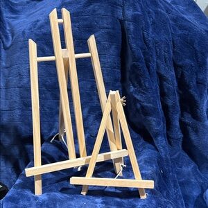 Wooden Tabletop Easel Set - Natural Wood